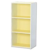 アイリスオーヤマ カラーボックス 3段 幅41.5×奥行29×高さ88cm ペールイエロー/ホワイト CX-3