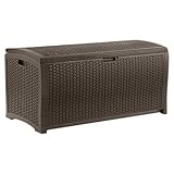 Suncastアウトドアパティオ73 gal。樹脂製ストレージデッキボックス、エスプレッソ