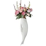 Perfeclan 花瓶　魚の形　陶器　壁　掛け　花瓶　壁画　ホテル　カフェ　家　吊り下げ　素晴らしい　装飾　全5種　 - スタイルE