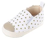 (ラボーグ)La Vogue ベビーシューズ モカシン キッズ ファーストシューズ 赤ちゃん 新生児 子供靴 フォーマル靴 ドット柄 女の子 男の子 出産祝い 練習靴 ホワイト 11cm