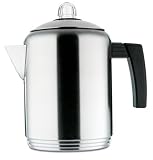 High Quality Brushed 4 to 8-Cup Stainless Steel Stovetop Percolator
