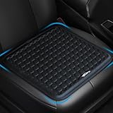 Voango 車 ゲルクッション 高通気性 体圧分散 車用クッション ズレない 夏 蒸れない ひんやり シートクッション アイスシルク素材 車 座布団 お尻が痛くならない 滑り止め 薄型 持ち運び カー/オフィスチェ/車椅子/テレワーク 椅子用 39×39cm (ブラック)