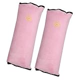 子供用 シートベルトカバー シートベルト枕 2個 セット キッズ ふわふわ 枕 ドライブ カーグッズ (ピンク)