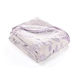 モスリンおくるみblankets-baby巻きラップ、ダブルレイヤモスリンブランケットLarge Muslin Swaddle、ベッド毛布59 " x 47 " パープル CP2191453