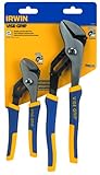 IRWIN Tools VISE-GRIP Groove Joint Pliers Set, 2-Piece, 8 inch and 10 inch (1773639) by Irwin Tools