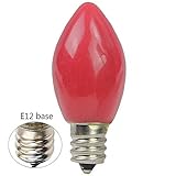 Goothy Indoor ＆ Outdoor String Light C7 Ceramic Christmas Replacement Bulbs 5 Watt-Red [並行輸入品]