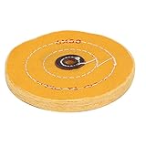 uxcell 研磨 バフ 掛け 用 布 ホイール ポリッシャー バフクロースホイール ブラシホイール クロース製 50プライヤー 丸い イエロー