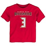 NFL幼児用Jameis Winston Tampa Bay Buccaneers Boys – Mainliner Player Name半袖Tシャツ、レッド、2t