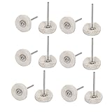 uxcell バフ研磨布ホイール　メタル製シルバートーン　25mmx2.3mm 12個入り