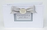 Godmother You Are Loved Pewter Coin White Faux-Suede 5x7 Photo Album by The Grandparent Gift Co.