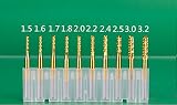 ElecMotive 10本セット 1.5~3.2mm 超硬バー タングステンバー チタンコーティング ドリル カッター 高速度 CNC 工具 切削 研磨用 彫刻ビット