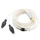 Youkamoo ヘッドホン交換用オーディオアップグレードケーブル ゼンハイザー HD650、HD600、HD580、HD660S、HD660S2、HD58X、Massdrop HD6XXヘッドフォン、3.5mmシルバーメッキ銅ケーブル、10フィート