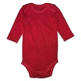 カバーオール 女の子 男の子 無地 肌着 ベビー ロンパース 黒 長袖 赤ちゃん 下着 新生児 インナー (9-12ヶ月(72-78cm), レッド)