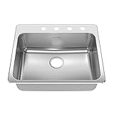American Standard 15SB.252284.073 Prevoir 24.25-Inch Stainless Steel 4-Hole Topmount Single Bowl Kit