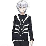 [RUIBOCOS] とある魔術の禁書目録 一方通行 印象長袖Tシャツ 長ズボン コスプレ衣装 男女兼用 春秋服 (Tシャツ-ブラック,XXXL)