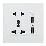 2.1a 110v-260v dual usb wall socket switch charger ac\/dc