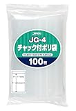 ジャパックス チャック付き ポリ袋 透明 縦34cm×横24cm×厚み0.04mm 収納袋 しっかり閉まる 強力チャック 100枚入 JG-4