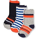 THE CHILDREN'S PLACE(ザ・チルドレンズプレイス) ストライプクルーソックス3パック 小物くつ下・タイツ 20～21cm【並行輸入】