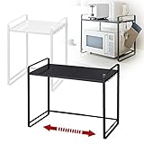 レンジ上 ラック レンジ台 電子レンジ ラック 伸縮 レンジラック タワー TOWER特集(ブラック)