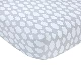 Carter's Sateen Crib Sheet, Grey Cloud Print, One Size by Carter's