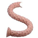 Ifukens 超長 アナルプラグ あなるプラグ ディルド 吸盤付き シリコン ブラック 肛門栓 魚鱗の外観 smプレイ 調教 男女兼用 あなるぷらぐ アなるビーズ 50cm*3.5cm(肌色)