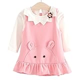 ベビー服 子供服 女の子 ワンピース ブラウン 二点セット サロペット キッズ スカート 新生児 ボディースーツ ベビー 長袖 赤ちゃん 入学式 出産祝い 七五三 ウサギ フレア 綿 (80cm, 2