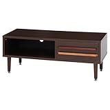 不二貿易 TVラック オスロ 幅90cm×奥行34cm ダークブラウン 10963