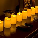 アイボリーcolor-changing Assorted樹脂フレイムレスキャンドル Set of 8- 3" LL8PK13