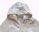 ベビータオル フード付きバスタオル 湯上りタオル 今治タオル 日本製 無撚糸 出産祝い ギフト (イエロー)