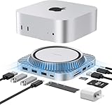 Docking Station iVANKY 13 イン 1 Mac mini M4 ドッキングステーション、M.2 NVMe SSD エンクロージャー付き超機能拡張スタンド、Mac mini M4&M4 Pro（2024 年モデル）向け 4K@120Hz HDMI ハブ、10Gbps USB、SD/TF カードリーダー、オーディオポート ×2、20W PD 電源アダプター ×1