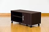 扉付き　テレビ台　ダークブラウン HMP-09DBR