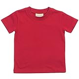 (ラークウッド) Larkwood ベビー・赤ちゃん・キッズ・子供用 クルーネック Tシャツ トップス 半袖カットソー スクールウェア (3-4歳) (レッド)