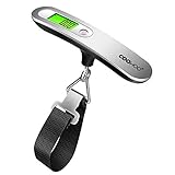COOWOO 旅行はかり 荷物 吊りはかり 電子はかり 携帯式 デジタル スケール 吊り下げ式 測り ラゲッジチェッカー ステンレス仕上げ スーツケース 荷物秤 計量器 風袋引き機能付 最大50kg 