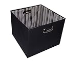 Alexi Ricci Black 11Hx11Wx11D Folding Storage Bin Orginization with Style by Storage with Sytle
