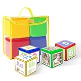 Eamay プレイゲームダイス ソフトフォームキューブ 4個セット 学習ポケットキューブ 対象年齢5か月以上
