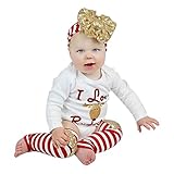 Muxika 1setファッション新生児赤ちゃんかわいいクリスマス鹿ロンパース+レッグウォーマー+ヘアバンド カラー: ホワイト