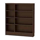 岩附(IWATSUKI) 書棚 ダークブラウン 高さ110cm 幅90.2 奥行17.5 スリム 幅木よけ加工有り 日本製 CS-W90-H110SHDB