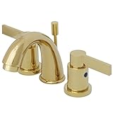 Kingston Brass KB8912NDL Two Handle 4 in. to 8 in. Mini Widespread Lavatory Faucet with Brass Pop-up