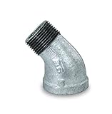 Everflow Supplies gmsf0018 45度亜鉛メッキ可鍛性Street Elbow for高圧力、1 / 8 "