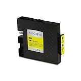 J-ECO製 GC31YH イエロー 顔料 単品 増量 ISO14001、ISO9001、CE、SGS認証工場 リコー用 互換インクカートリッジ 残量表示 (GC31H GC31KH GC31CH GC31MH GC31YH)