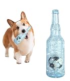 JOYSTECH 犬 おもちゃ 犬 音の出るおもちゃ 噛むおもちゃ 壊れにくい 洗える 噛んで遊ぶ ストレス解消 ボトル 犬 デンタルケア 運動不足解消 ボール付き 耐久性 安全 中小型犬に適用 ゴムおもちゃ お誕生日プレゼント 犬 清潔 安全 頑丈 知育玩具 (輝く星光ブルー)