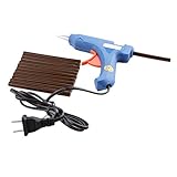 Neitsi(ネイティス)1個の青グルーガン 12本のグルースティック 超強粘着力接着剤 グルー ウィッグ用工芸品 接合工具 DIY用工具セット (ブラウンのグルースティック)