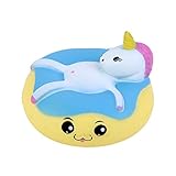 anboor 3.9 " SquishiesユニコーンSwimリングKawaiiソフトSlow Rising香りつきドーナツSquishies Stress Reliefキッドおもちゃブルー