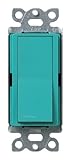 Lutron SC-1PS-TQ Diva 15-Amp, 120-Volt to 277-Volt Single-pole Switch in Turquoise [並行輸入品]