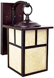 Sunset Lighting F4664-62 Outdoor Wall Sconce with Honey Glass, Rubbed Bronze Finish [並行輸入品]
