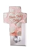 ピンク"祝福この子" Glass Nightlight