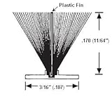 ウィンドウPile、Finned、グレー、.187 Backing幅、.170パイル高さ – 100 ft。
