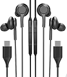 タイプc イヤホン Type-Cイヤホン有線マイク付き （2パック） 対応Play USB C ノイズキャンセリング イヤホン マイク付き 対応Sony xperiaソニー 対応Samsung galaxy S20+ S20 S21 FE S22 Ultra note10 note20 Ultra Fold Z Flip S8+ S9+ S10+ S10e