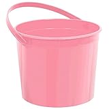 Amscan Plain新しい誕生日パーティーFavor Bucket、6インチ、ピンク