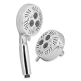 turbospin 3-spray特許取得済みtwistjet Spiraling水テクノロジー、丈夫、スタイリッシュ、シャワーヘッドコンボキットinクローム